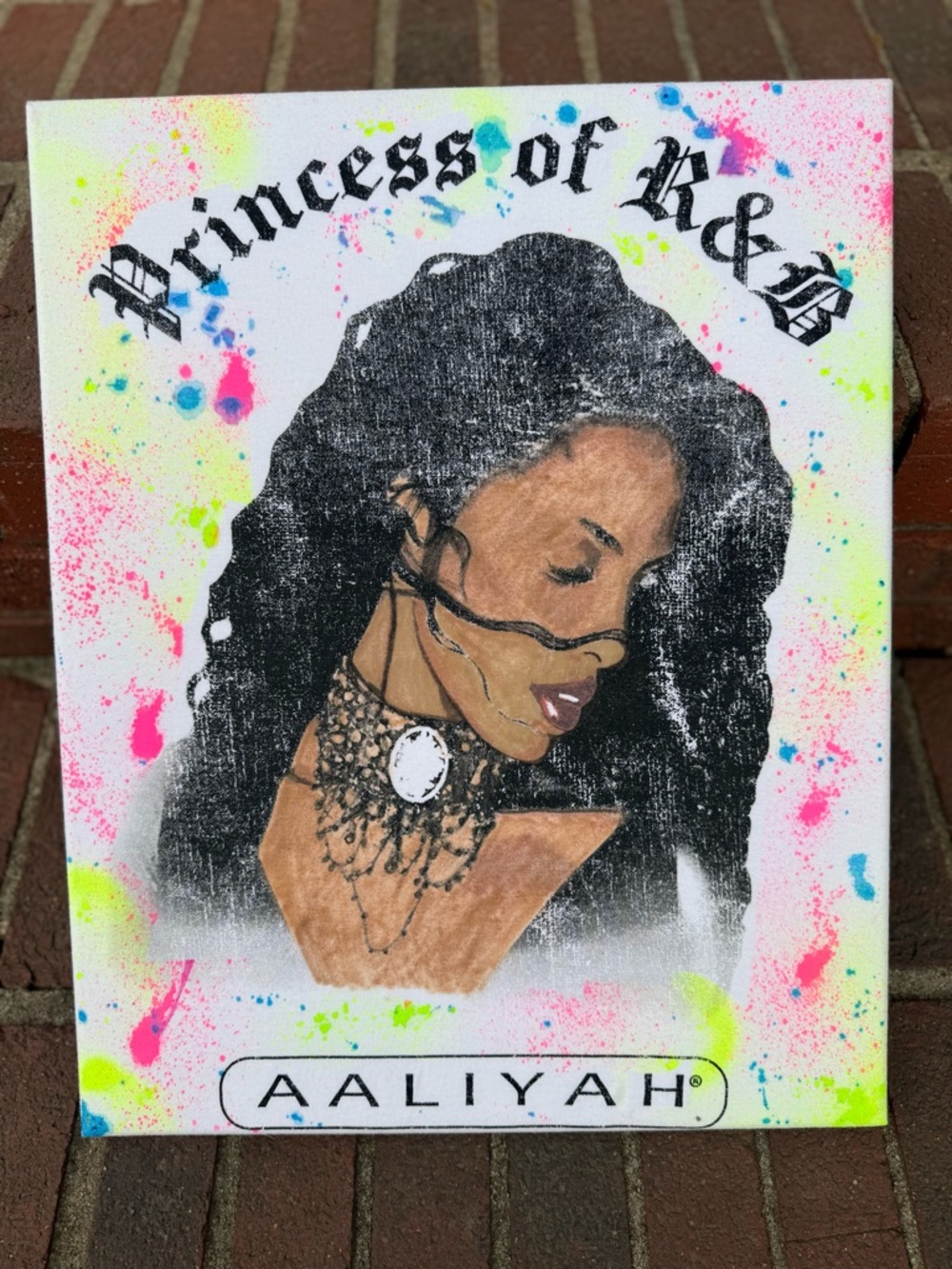 🎨Hand crafted Aaliyah 'Princess of R&B' Pop Art Canvas